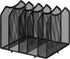 Simple Trending Mesh Desktop File Sorter, 5-Section Bookshelf for Home Office, Black