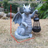 Qobumy Solar Dragon Garden Statue Decoration with Solar Lantern,Dragon Figurine Lights Outdoor Dcor for YardLawn