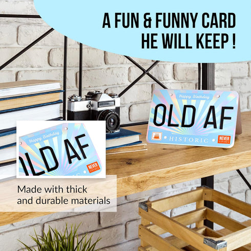 Gifting Giggles Big 3D Funny Old Man Joke Birthday Card, 9 x 6 inches, Multicolor