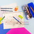 BAZIC Notebook 80 Sheets 5" Quad Graph Ruled Notebooks, Reversible 4", Easy Tear 3 Punched Holes, Squares Ruled