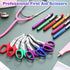 24 Pack Chumia Trauma Shears Pen Light Bulk for Nurses Nursing Scissors with Pupil Gauge Bandage Nurse Scissors LED