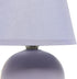 LT1196-PRP-2PK 8.66" 2-Pack Set Simple Designs Chic Little Globe Ceramic Table Lamp with Matching Tapered Shade