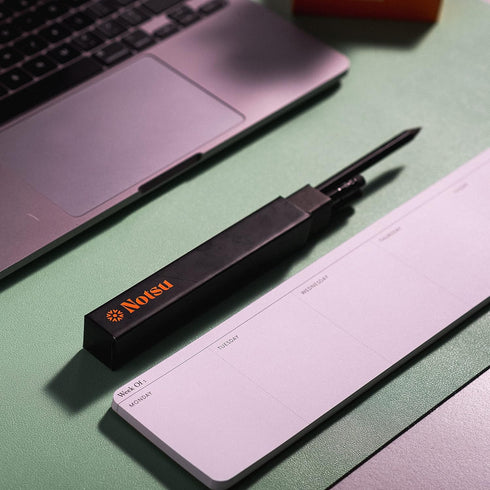 Notsu Weekly Keyboard Planner Notepad | Minimalist Undated Mini Desk Calendar Pad | Premium Thick Paper 120 gsm
