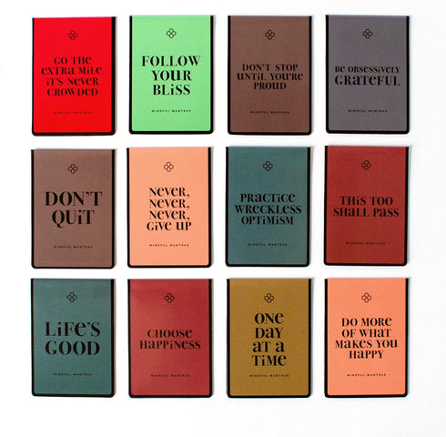 Motivational Affirmation Quote Magnetic Bookmarks - Set of 12 Inspirational Bookmarks for All Ages