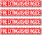 Fire Extinguisher Inside Sticker Decal Sign (4 Pack) 1.5" x 9" Self Adhesive for Trucks or Equipment