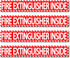 Fire Extinguisher Inside Sticker Decal Sign (4 Pack) 1.5" x 9" Self Adhesive for Trucks or Equipment