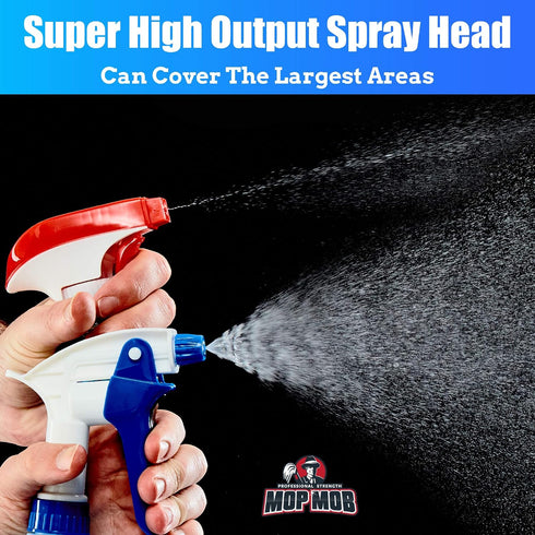 3 Pack. 22 Oz Leak Proof, High Capacity Spray Heads ONLY Fits Bottles (NOT Incl). Clear, Heavy Duty Plastic Sprayers