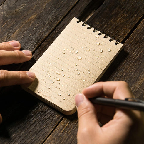 Rite In The Rain Weatherproof Top Spiral Notebook, 3" x 5", Tan Cover, Universal Pattern