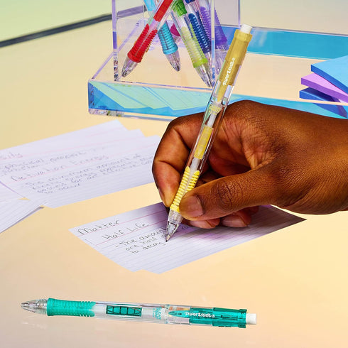 Paper Mate Clearpoint Mechanical Pencils, 0.7mm HB #2 Pencil Lead, 2 Pencils, 10 Count, Assorted Barrel Colors