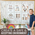 Hadley Designs Diversity Posters for Classroom – 6 Inclusive Everyone Is Welcome Decor, Neutral Multicultural Kindness