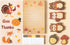 Fall Give Thanks Sticky Notes Set, 550 Sheets Thanksgiving Self-Stick Notes, Cute Woodland Animal Memo Pads for Students