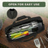 Chrysoippotis (22" L6.5" W7.2" Grill Utensil Storage Bag, Large Grill Tool Storage Caddy with Pockets, BBQ Outdoor Tool