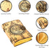 TUZECH Book of Spells Leather Bound Journal, Deckle Edge Paper, Grimoire Printed Diary, Spiral Gothic Notebook