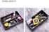 Bamboo Drawer Organizer Box, Black Office Organizer Boxes, 12"*4" for Home and Office Storage