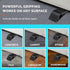 Wundermax Door Stoppers, Pack of 3 Rubber Wedge for Carpet, Hardwood, Concrete, Tile - Black