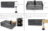 Clip-on Desk Organizers for Small Items, Can Be Clipped Around Table (Black)