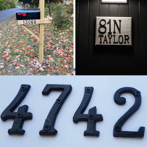 House Address Letters - 3 Inch High Vintage Wrought Iron Numbers, Die Cast Mailbox Letter N