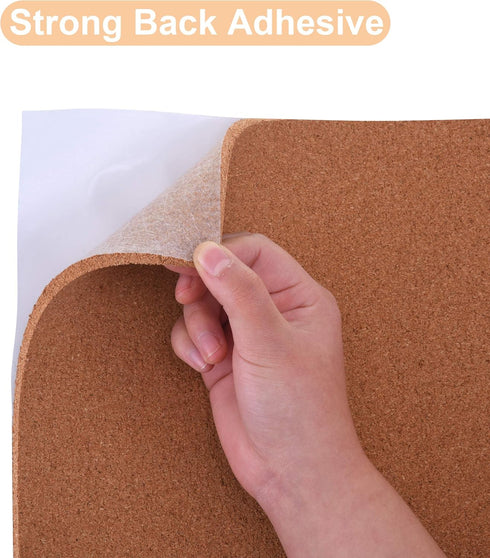 SUNGIFT Cork Board Roll 1/4" Thick, 50"x16" Self-Adhesive Bulletin Boards with 100 Push Pins