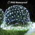 echosari Solar Net Lights Outdoor, 100 LED 5Ft x 5Ft Bush Net Light, Auto On/Off 8 Modes for Tree Fence Wall Decor