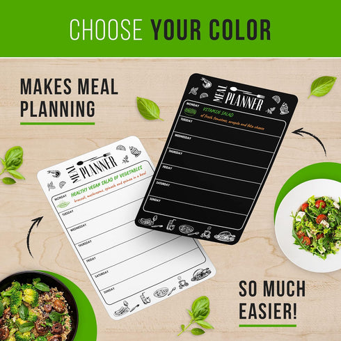 Magnetic Meal Planner for Fridge, 8.5x12 in Dry Erase Weekly Menu Board for Kitchen