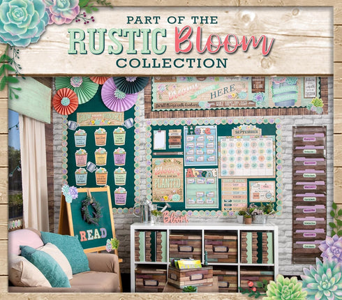 Teacher Created Resources Rustic Bloom Calendar Bulletin Board Set