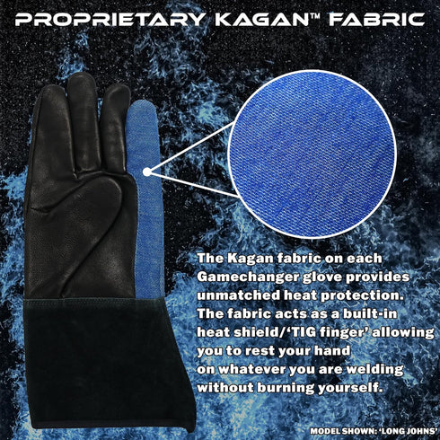 BLUE DEMON Gamechangers Long Johns Welding Gloves (Large) Black