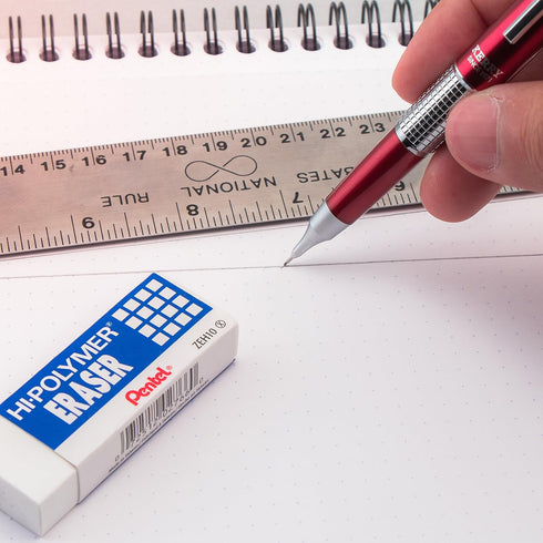 Pentel 10 - Elegant Automatic Pencil, 0.5mm, Glossy Metallic Pink (P1035BPP-BC)