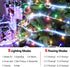 30FT 240 8 6 Timmer Jyoiat String Lights - LEDs Water Flowing Multicolor String Lights with Basic Modes + Flowing