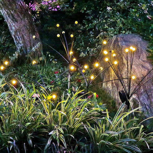4 Packs 32LED YAKii Solar Garden Lights Outdoor Waterproof, Firefly Swaying Light,Upgraded Outdoor Decor Lights
