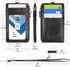 Wisdompro Badge Holder with Zipper, 2-Sided PU Leather College ID Holder, 1 ID Window, 4 Card Slots, Black