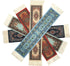 Set of 5 Colorful Rug Bookmarks, Miniature Oriental Style Design, Novelty Office Accessories for Reading