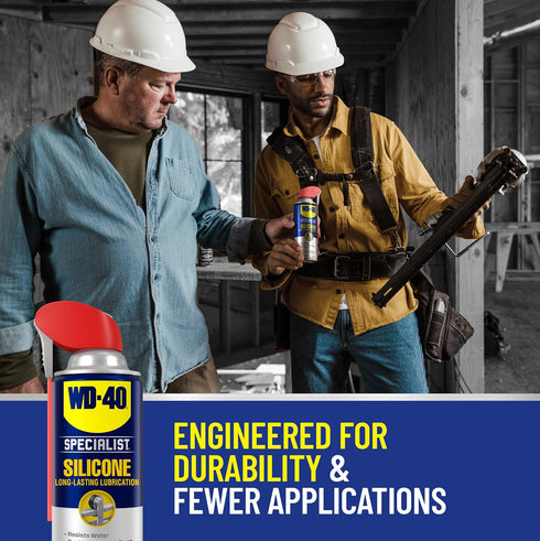 WD-40 2 11 OZ Specialist Silicone Lubricant with SMART STRAW SPRAYS WAYS