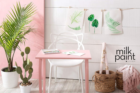 Milk Paint By Fusion 11.5 Oz Ultra durable, No Brushstrokes, Zero VOC & Echo Friendly Paint - Palm Springs Pink