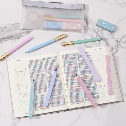 Mr. Pen 12 Pack Aesthetic Highlighters, No Bleed, Morandi Color Bible Highlighters for Bibles