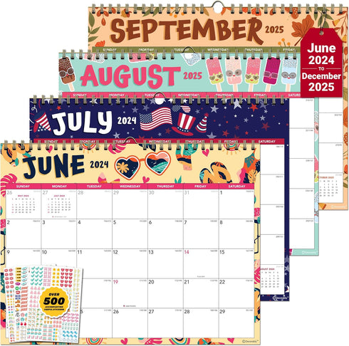 Decorably 24 Months Magnetic Calendar 2024-2025, 11x8.5in for Refrigerator, Magnet Calendar for Fridge