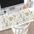 Cute Flowers Desk Mat, Pressed Dried Floral Mouse Pad, XXL Large Extended Gaming Mousepad 31.5x15.75 in for Women Office