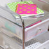 Honey-Can-Do 3-Drawer Plastic Storage Cart on Wheels, Silver