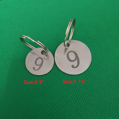 StayMax Metal Round Numbered Tags, Key Tags ID Tags 1.18 Inches (1-25)
