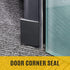 Zonon 16 Pieces Door Corner Seal Weatherstripping - Adhesive Corner Pads for Draft Protection (Black)