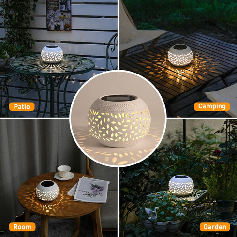 JMEXSUSS Solar Lanterns Outdoor Waterproof, LED Lanterns Decorative Outdoor, Lights Solar Table Lamps for Outside Patio