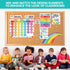 Decorably 147 Pcs Rainbow Calendar Bulletin Board Set for Classroom Teacher Calendar Set