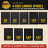 4-Sided Pack, 18, 36, 60, 80, 100, 120, 150, 180, 220, 320-3.9" 2.75" 1" Dura-Gold Hand Sanding Block Sponge Variety