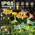 Solar Dragonfly Fairy Lights, 2 Pack Outdoor Garden Decor, Newest Solar Swinging Firefly Animal Lights for Lawn