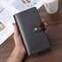 RFID Black Credit Card Holder, Leather Business Card Organizer with 96 Slots, Protector for Important Documents