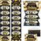 LUCKYQUBE 2pcs Happy Birthday Party Money Envelope for Cash Black Gold Birthday Party