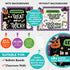 Decorably Halloween Bulletin Board Decorations Set with Background Papers & Borders - 70 Pcs Classroom Halloween Decorations, Halloween Classroom Decorations, Halloween Classroom Door Decorations by Decorably