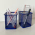 Metal Mesh Pen Holder, Pink Pencil Cup Holder Organizer for Desk Office and School (2 x, Blue)