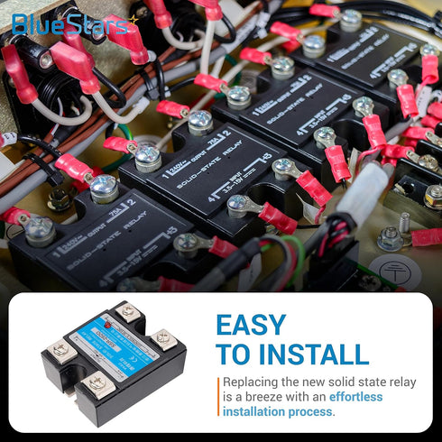 BlueStars 2PCS Solid State Relay SSR-25DD: DC to DC Input 3-32VDC Output 5-200VDC 25A Module