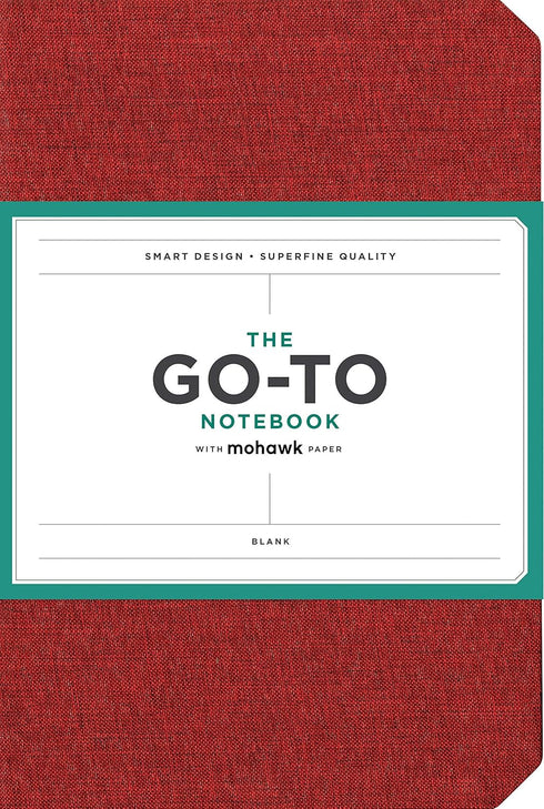 Go-To Notebook with Mohawk Paper, Brick Red Blank, Simple Blank Page Productivity Journal