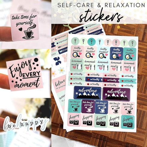 Planner Stickers - Set of Over 1,000 Colorful Stickers, 20 Sheets for Busy Bee Planners